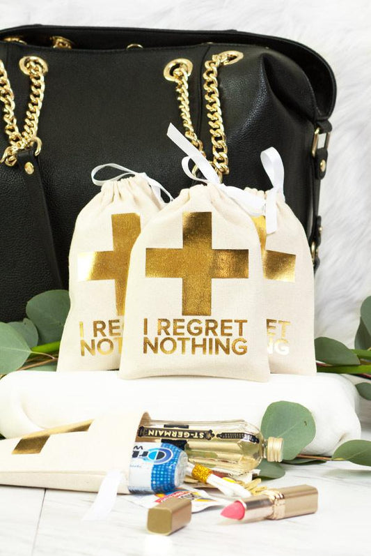 Gold Foil Regret Nothing Kit Bag